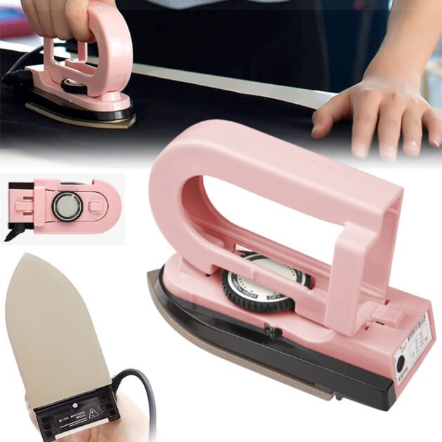 Mini Fer à Repasser Portable avec Température Réglable – Mini-Fer Compact et Pliable pour Retouches Rapides