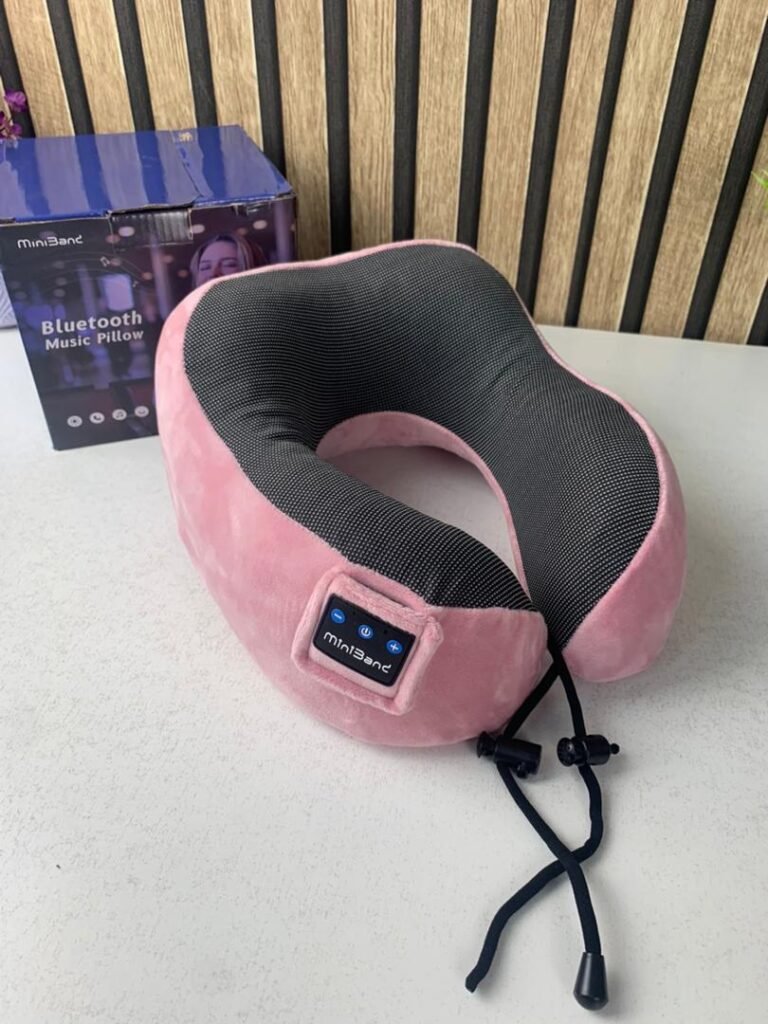 Oreiller de cou Bluetooth en mousse à mémoire de forme avec haut-parleurs intégrés