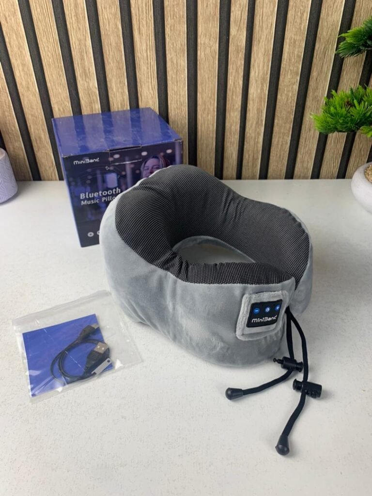 Oreiller de cou Bluetooth en mousse à mémoire de forme avec haut-parleurs intégrés