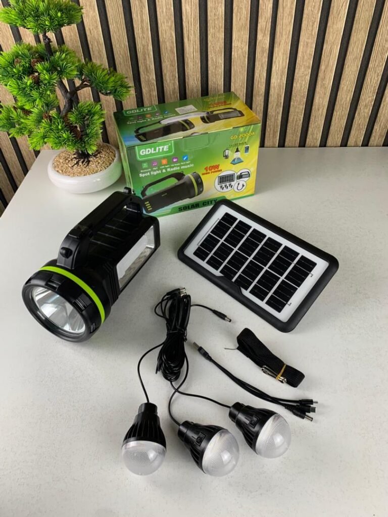 Système d’Éclairage Solaire avec Haut Parleur Bluetooth GDLITE GD-2000A