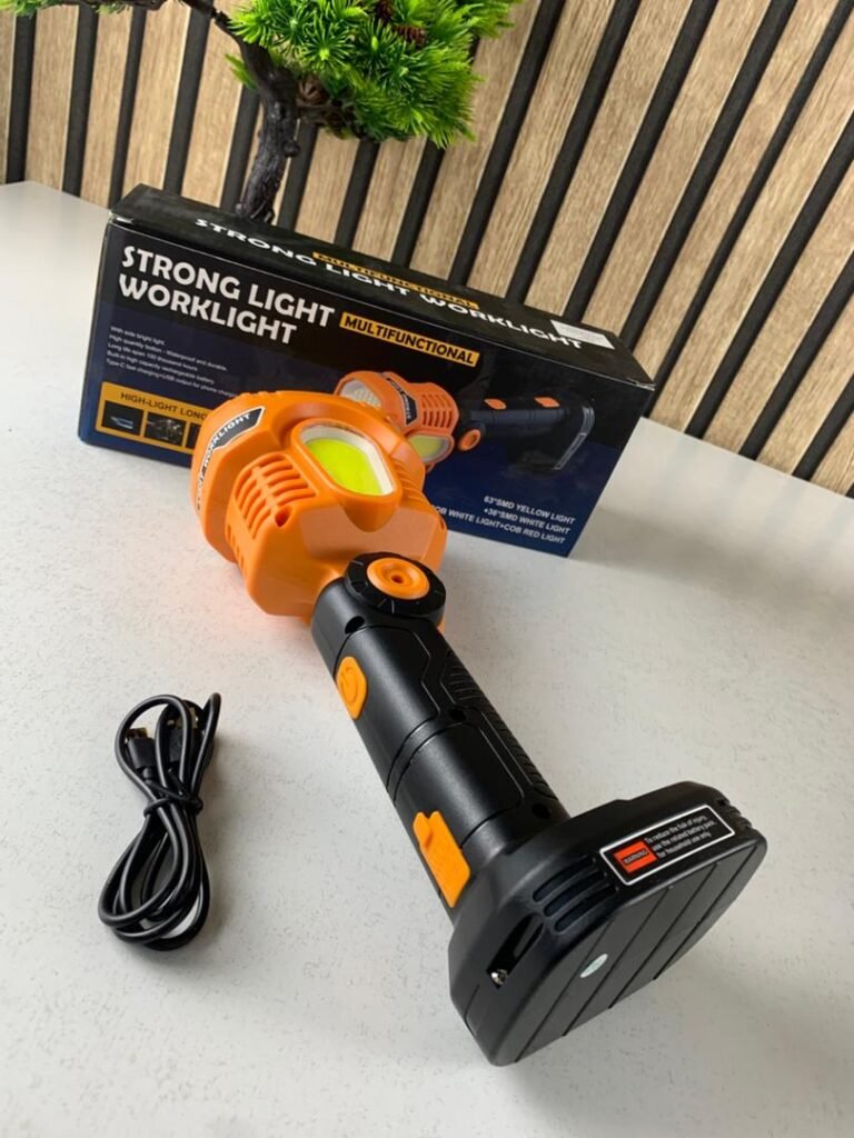 Lampe Torche LED Rechargeable USB avec COB – Lumière d’Urgence