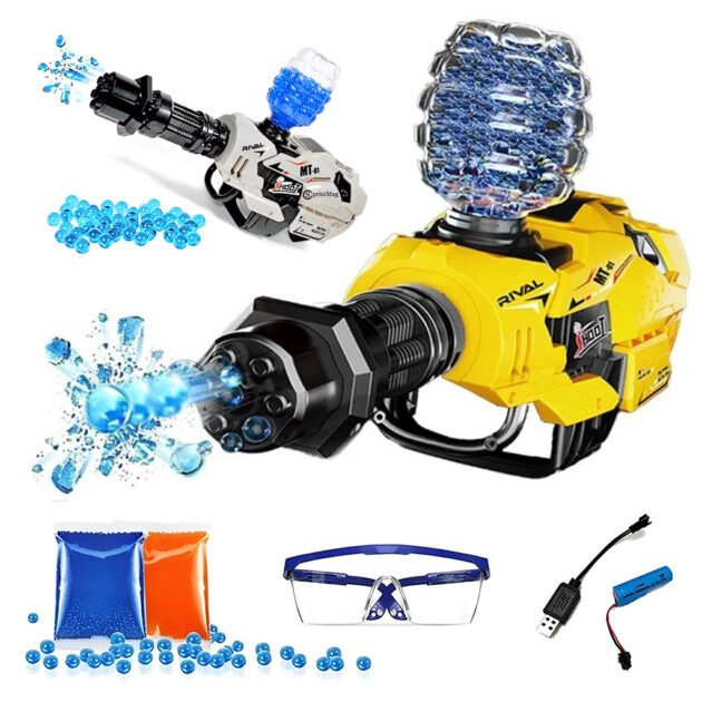 Pistolet Gatling Orbeez Électrique – Blaster Automatique à Billes Gel pour Jeu Réaliste