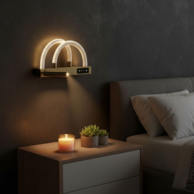 Applique Murale Moderne à Intensité Variable – Éclairage 180°