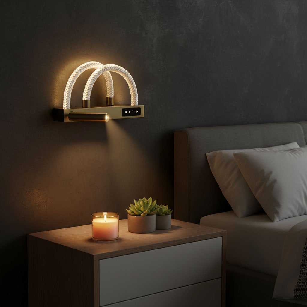 Applique Murale Moderne à Intensité Variable – Éclairage 180° - الصورة 2