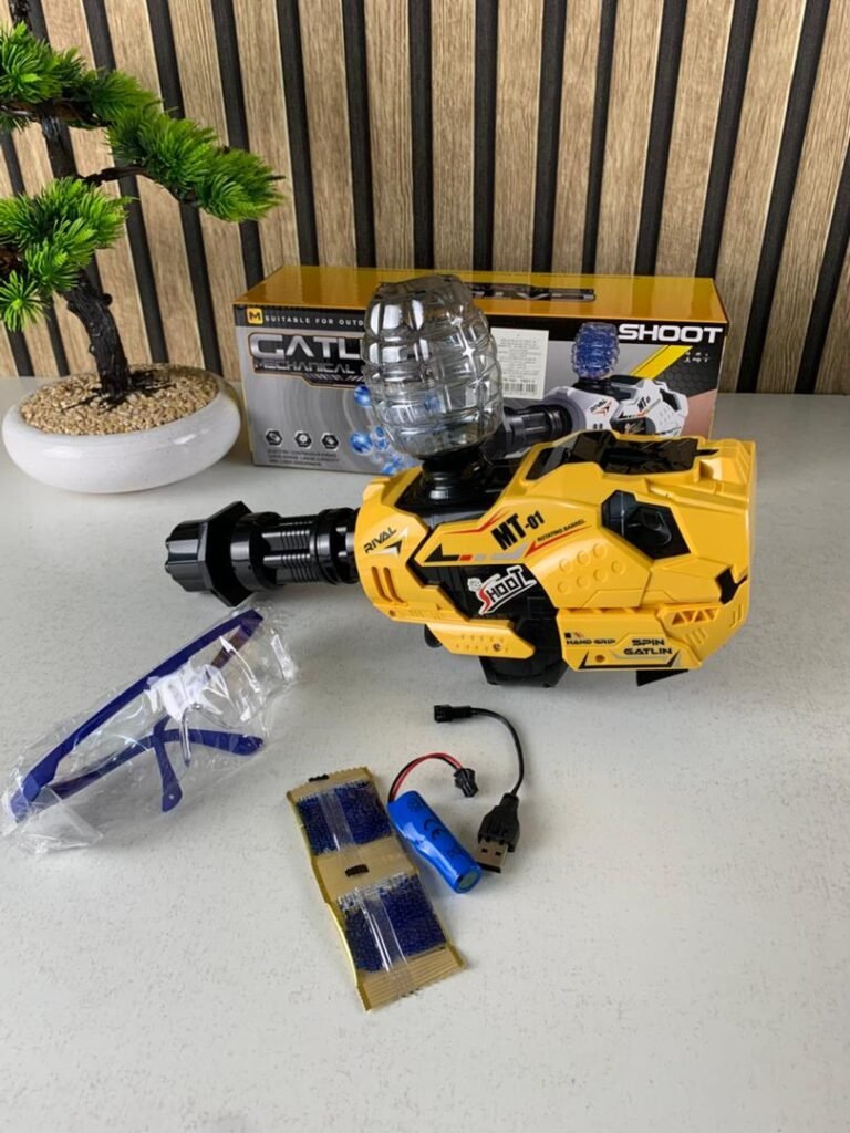 Pistolet Gatling Orbeez Électrique – Blaster Automatique à Billes Gel pour Jeu Réaliste