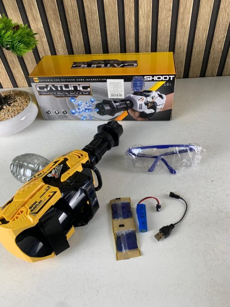 Pistolet Gatling Orbeez Électrique – Blaster Automatique à Billes Gel pour Jeu Réaliste