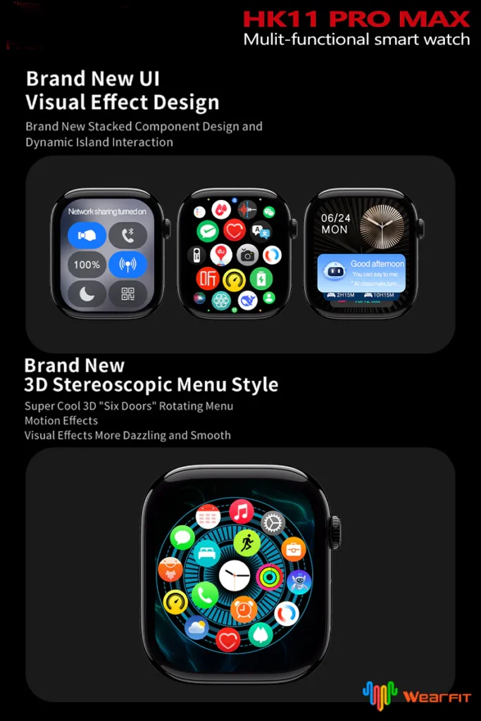 HK11 PRO MAX GEN2 Smart Watch 46mm avec DeepSeek AI – L’élégance au service de l’intelligence