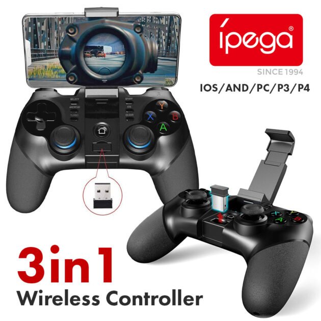 Manette de Jeu Sans Fil iPega PG-9156 – Contrôle 3en1 pour Joueurs Polyvalents