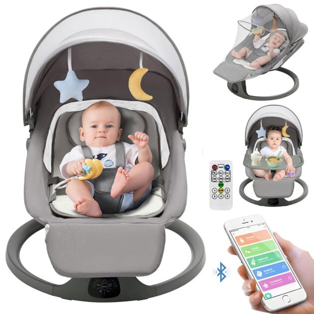 Balancelle & Berceuse Bébé Électrique YUMBOT – Confort Doux & Balancement Intelligent