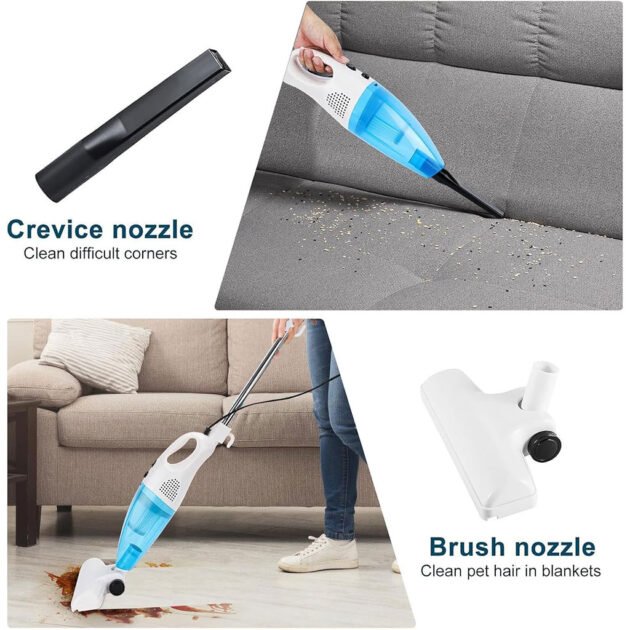 Balai Aspirateur Multismart  2en1 avec Filtre Haute Efficacité et 9 Têtes de Rechange