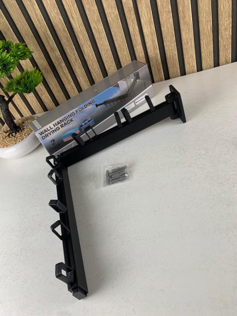 Séchoir à Linge Rétractable pour Gagner de L’espace – Séchoir Mural Pliable en Aluminium