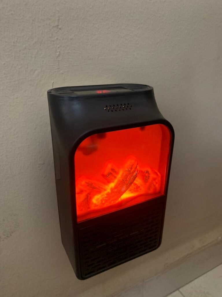 Chauffage Électrique Portable avec Effet Flamme 3D – Ambiance Feu de Cheminée