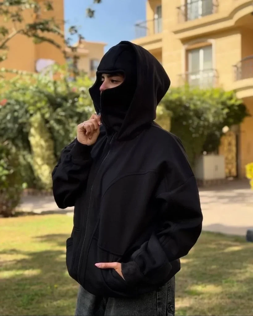 Balaclava Ninja Zipper Hoodie | Veste Ninja confortable pour l'hiver