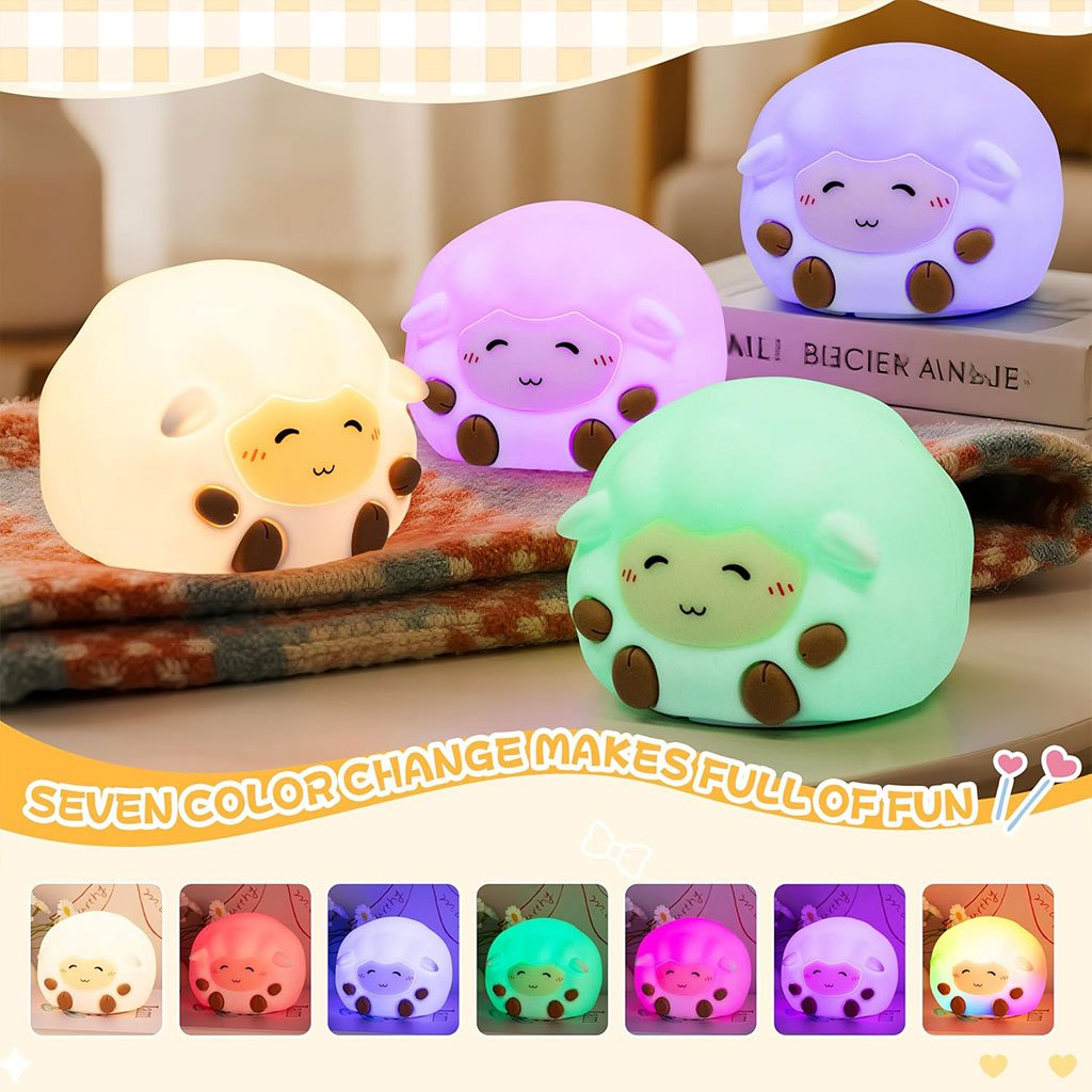 Veilleuse Mouton LED Souple et Rechargeable – Lampe Enfant en Silicone - الصورة 6