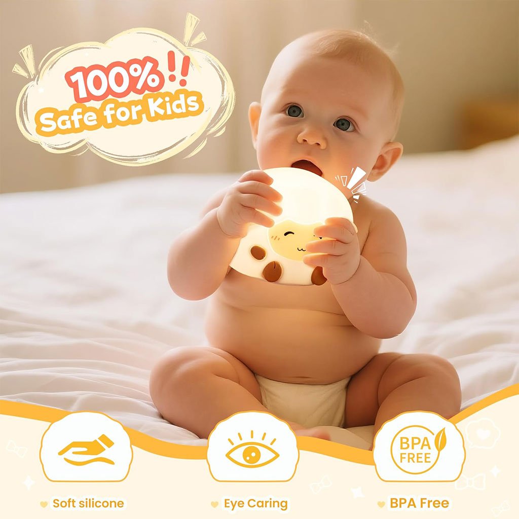Veilleuse Mouton LED Souple et Rechargeable – Lampe Enfant en Silicone - الصورة 5