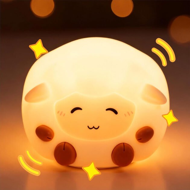 Veilleuse Mouton LED Souple et Rechargeable – Lampe Enfant en Silicone