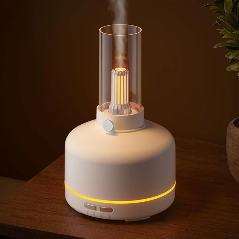 Lampe Humidificateur d’Air Vintage USB – Éclairage Doux & Diffusion d’Huiles Essentielles - الصورة 6