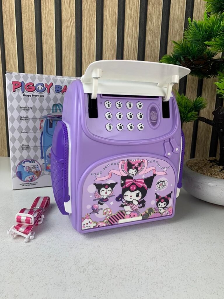 Tirelire Intelligente pour Enfants en Forme de Sac à Dos avec Verrouillage par Empreinte Digitale