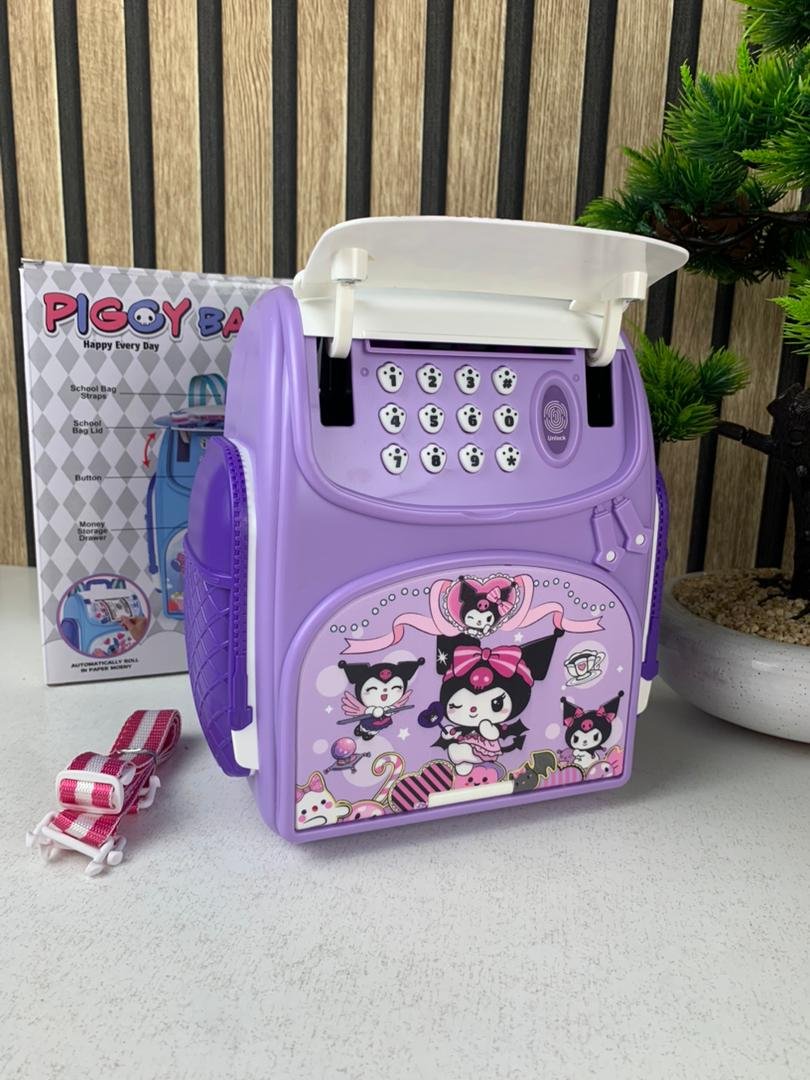 Tirelire Intelligente pour Enfants en Forme de Sac à Dos avec Verrouillage par Empreinte Digitale - الصورة 3