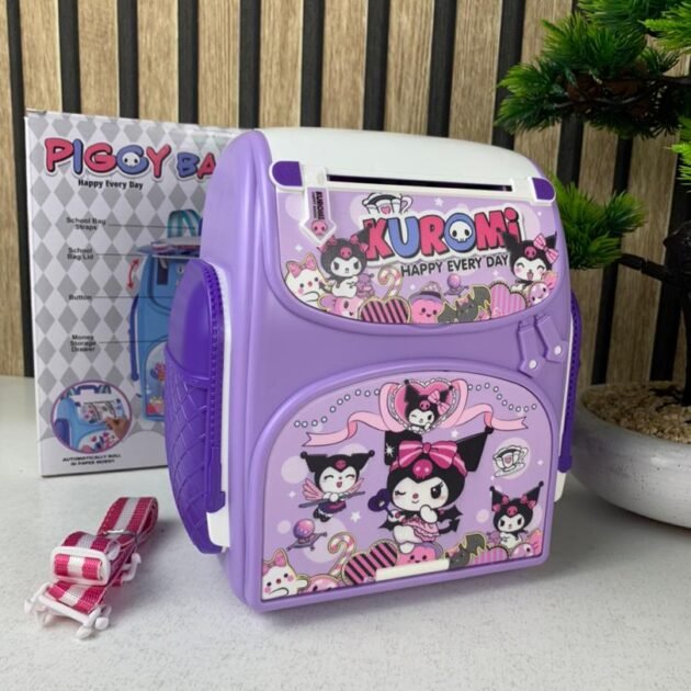 Tirelire Intelligente pour Enfants en Forme de Sac à Dos avec Verrouillage par Empreinte Digitale