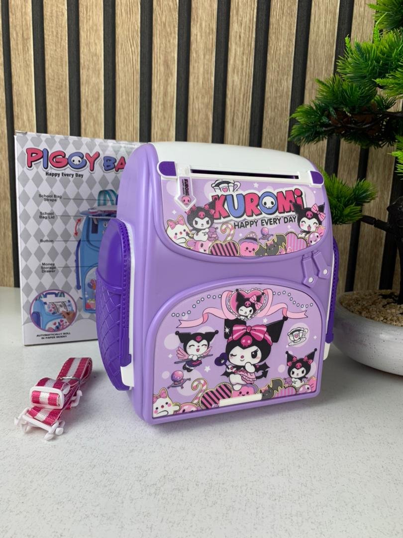 Tirelire Intelligente pour Enfants en Forme de Sac à Dos avec Verrouillage par Empreinte Digitale - الصورة 2