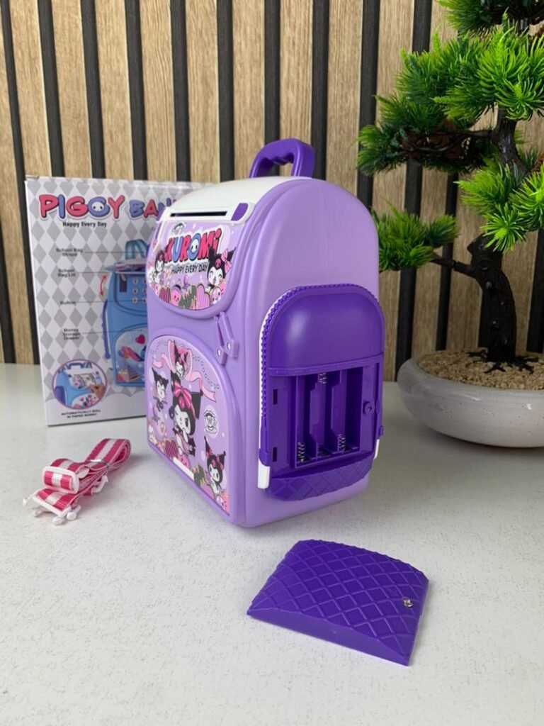 Tirelire Intelligente pour Enfants en Forme de Sac à Dos avec Verrouillage par Empreinte Digitale