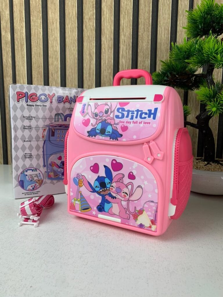 Tirelire Intelligente pour Enfants en Forme de Sac à Dos avec Verrouillage par Empreinte Digitale