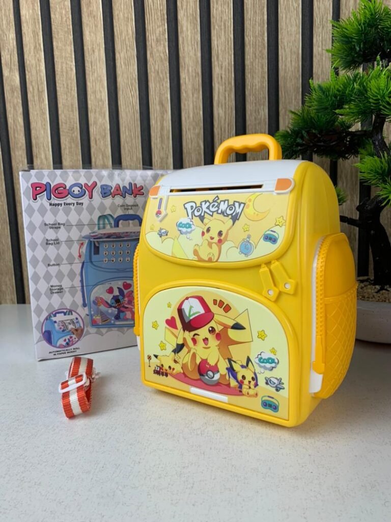 Tirelire Intelligente pour Enfants en Forme de Sac à Dos avec Verrouillage par Empreinte Digitale