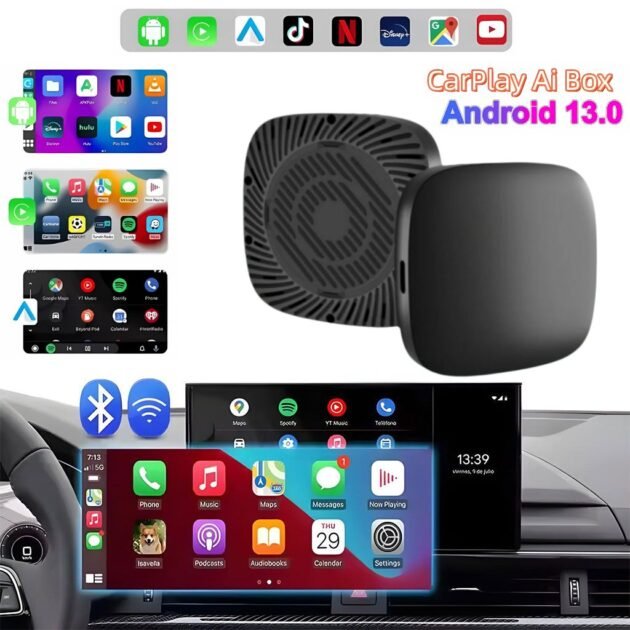 Box CarPlay Sans Fil Android 13 Sans Fil – La liberté au volant commence ici !