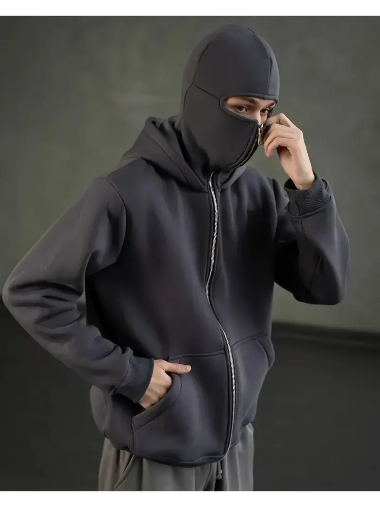 Balaclava Ninja Zipper Hoodie | Veste Ninja confortable pour l'hiver