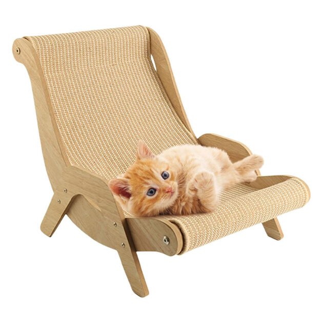 Chaise Longue en Sisal Naturel pour Chat – Lit Design Anti-Griffures Ultra-Résistant
