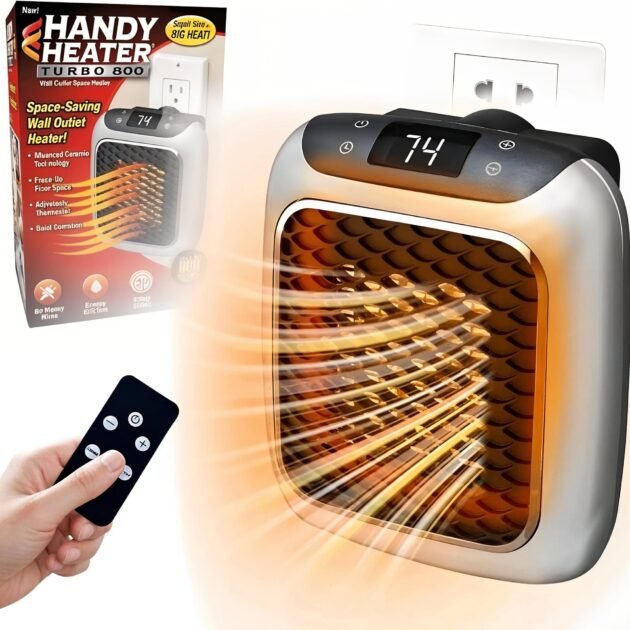 Chauffage Soufflant Céramique Handy Heater Turbo 800W – Chauffage Mural Compact et Intelligent