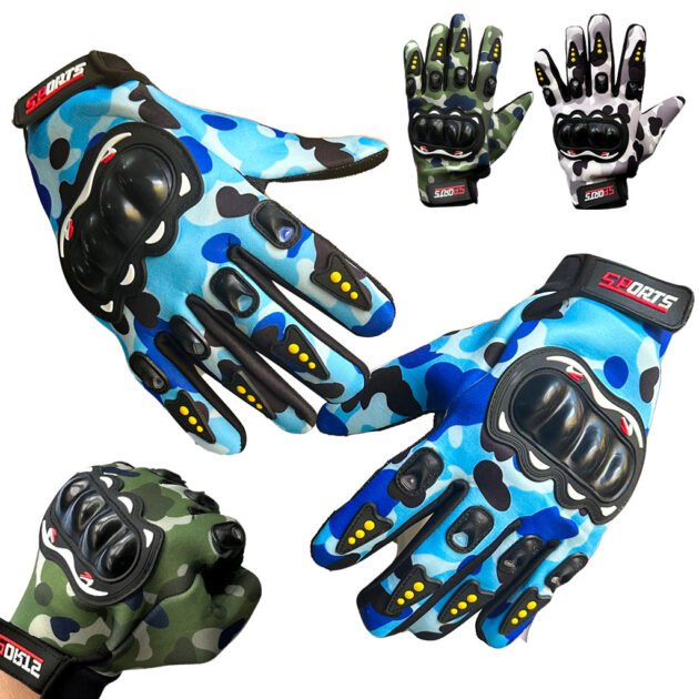 Gants de Moto Respirants Pro Biker à Doigts Longs V2