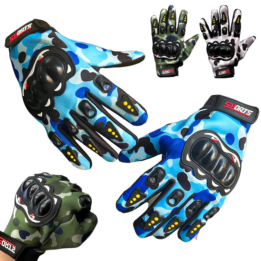 Gants de Moto Respirants Pro Biker à Doigts Longs V2