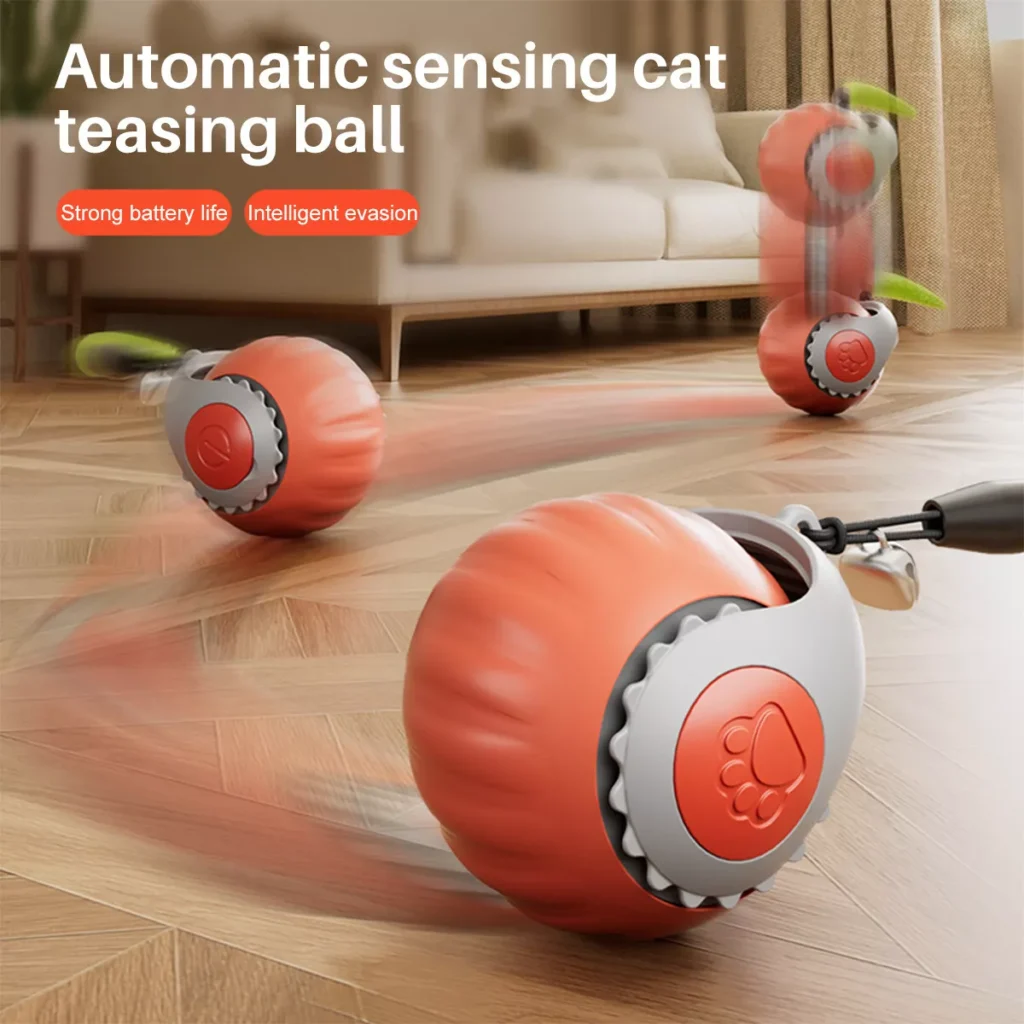 Jouet Interactif pour Chat – Balle Électrique Roulante Intelligente