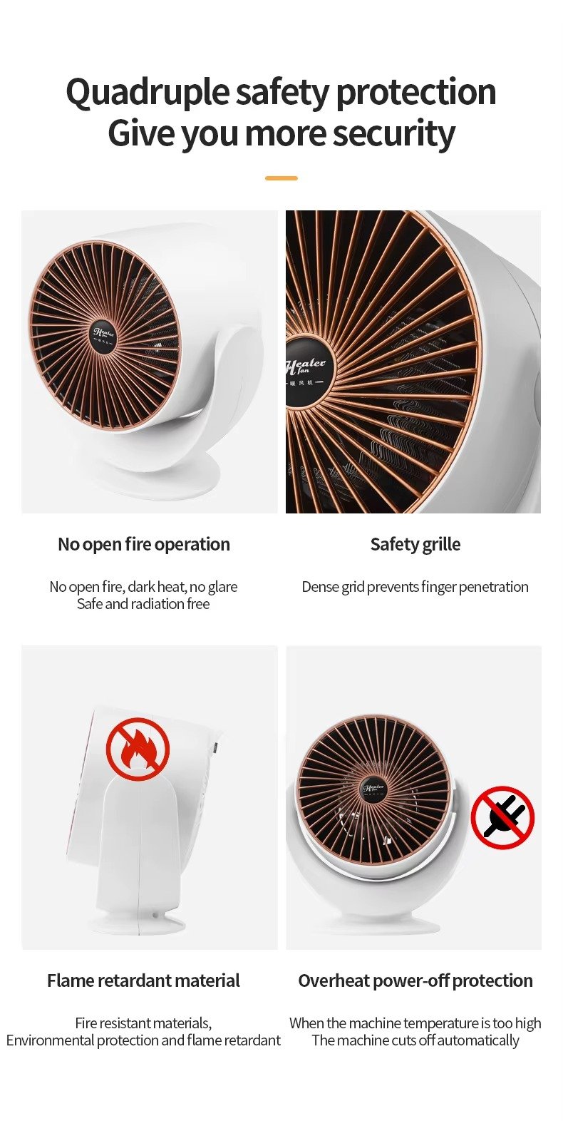 Chauffage Soufflant Électrique Puissance 800W – Chaleur instantanée - الصورة 4