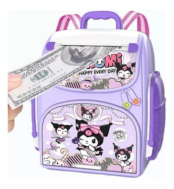 Tirelire Intelligente pour Enfants en Forme de Sac à Dos avec Verrouillage par Empreinte Digitale