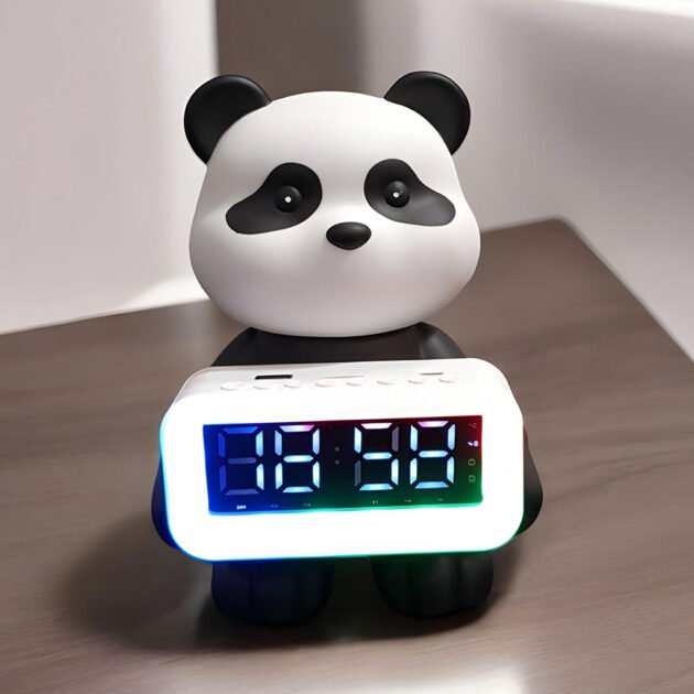 Enceinte Bluetooth Panda et Réveil Numérique RGB CH-M53 – Douceur, musique et lumière en un seul compagnon