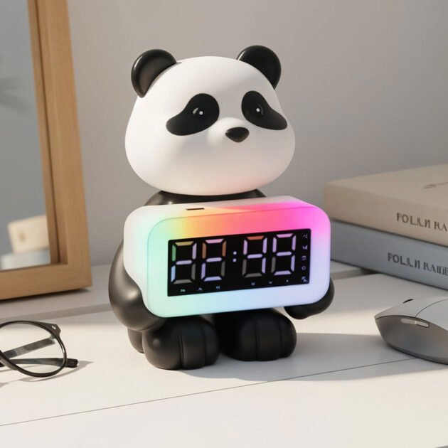 Enceinte Bluetooth Panda et Réveil Numérique RGB CH-M53 – Douceur, musique et lumière en un seul compagnon