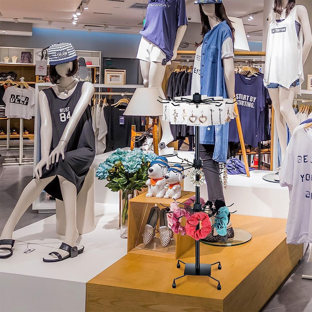 Présentoirs à bijoux ÉléganceSpin – 3 niveaux réglables en métal - الصورة 2