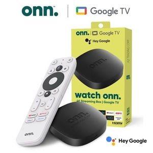 ONN Android TV Box 8+128GB avec Télécommande Vocale – Transformez votre TV en cinéma intelligent 4K