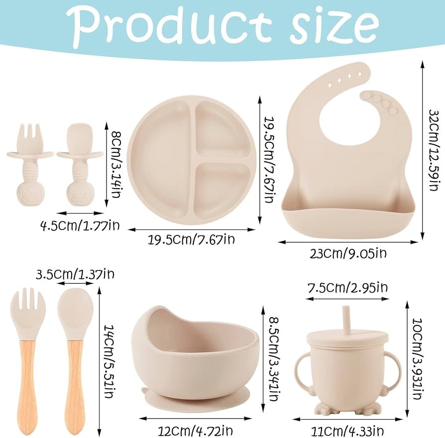 Lot de 6 Accessoires d’Alimentation en Silicone pour Bébé – Repas Sains, Autonomie & Zéro Désordre au Quotidien - الصورة 2