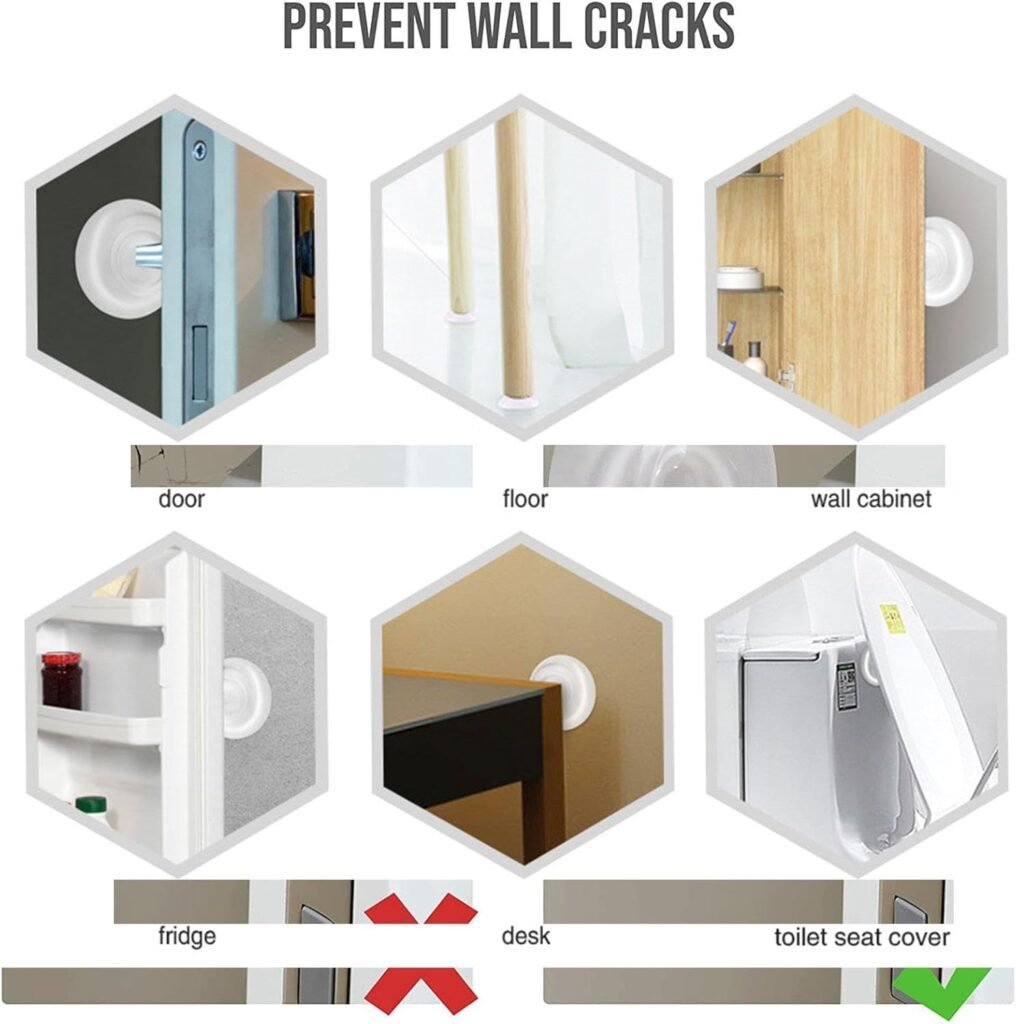 Butée de Porte Pratique Anti-Chocs – Protection Murale & Réduction du Bruit