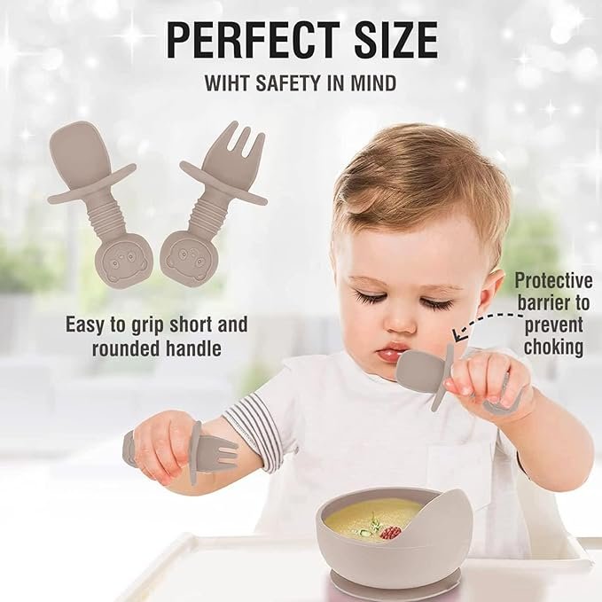 Lot de 6 Accessoires d’Alimentation en Silicone pour Bébé – Repas Sains, Autonomie & Zéro Désordre au Quotidien - الصورة 7