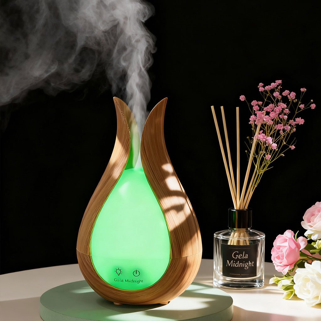 Humidificateur d’Air Bois & LED 7 Couleurs – Diffuseur Silencieux à Grande Capacité - الصورة 2