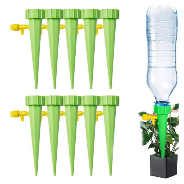 Kit d’arrosage automatique au goutte-à-goutte avec valve réglable (20 pièces)