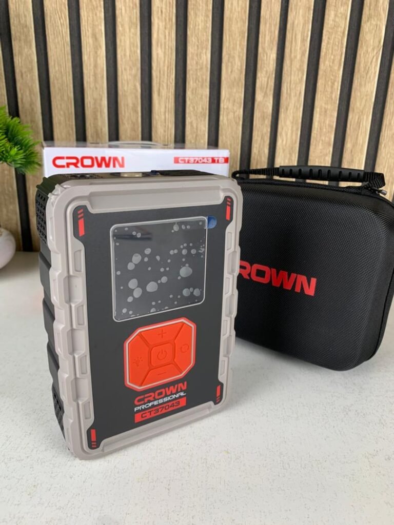 Booster Auto CROWN CT37043 – Démarreur 2000A avec Compresseur & Power Bank Intégré