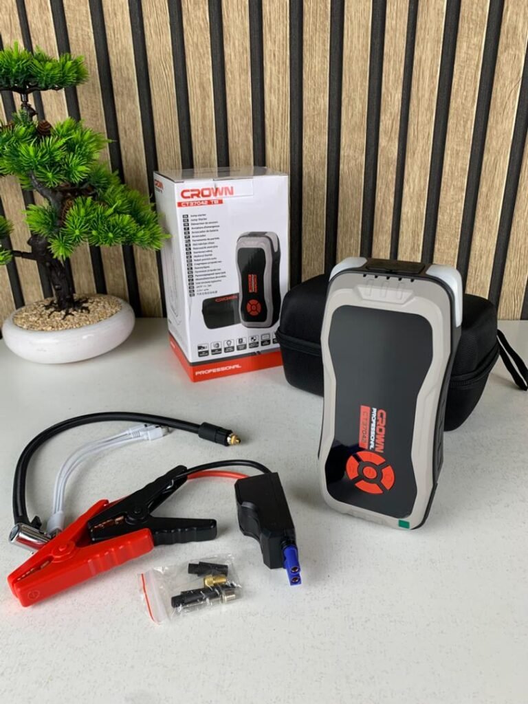 Booster CROWN CT37042 – Démarreur Auto Multifonction avec Compresseur & Power Bank