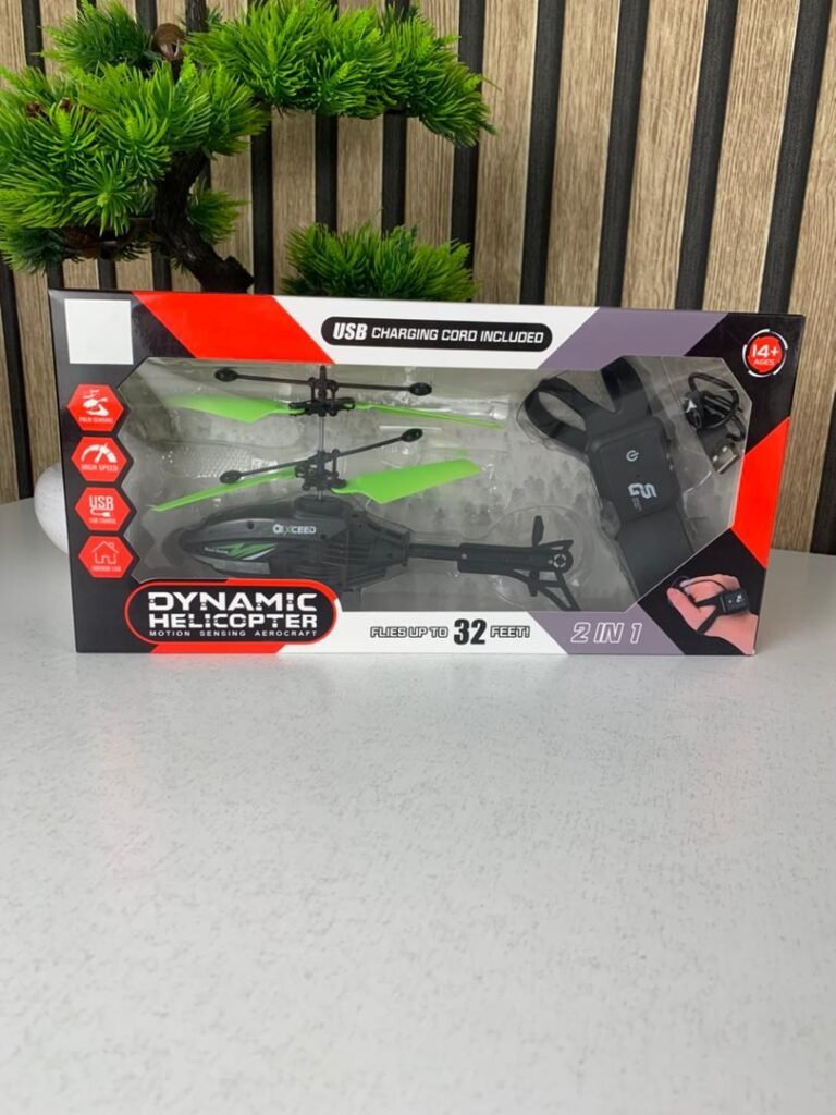 Hélicoptère à Induction Télécommandé Rechargeable USB – Vol interactif et sécurisé pour enfants