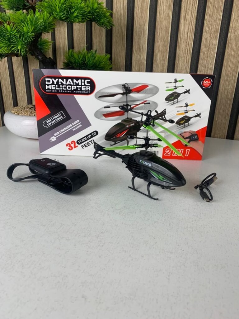 Hélicoptère à Induction Télécommandé Rechargeable USB – Vol interactif et sécurisé pour enfants